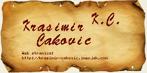 Krasimir Caković vizit kartica
